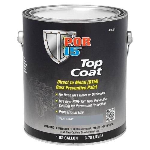 POR - 15® 46601 Gray Top Coat DTM Paint, 1 Gal - VirtuColor Supply