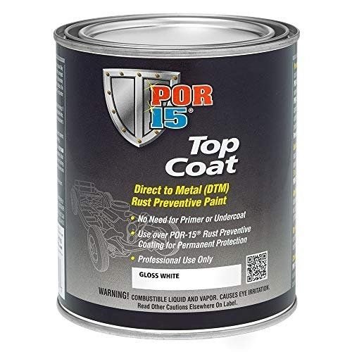 POR - 15® 46801 White Top Coat DTM Paint, 1 Gal - VirtuColor Supply