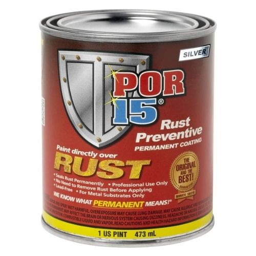 POR-15® 45308 Silver Rust Preventive Coating, 1 Pt