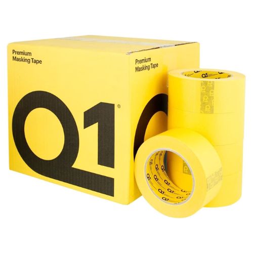 Q1 48 mm (2.0 in) Premium Sun Yellow Masking Tape, Case of 20