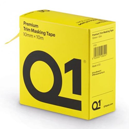 Q1® TT01 Premium Yellow Self - Adhesive Trim Masking Tape Roll - VirtuColor Supply