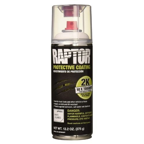 RAPTOR 4885 White 2K Bedliner Aerosol, 13.2 oz Aerosol - VirtuColor Supply