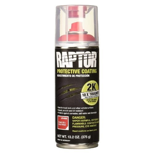 RAPTOR 4886 Flame Red 2K Bedliner Aerosol, 13.2 oz Aerosol - VirtuColor Supply