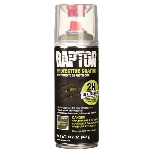 RAPTOR 4887 Olive Green 2K Bedliner Aerosol, 13.2 oz Aerosol - VirtuColor Supply