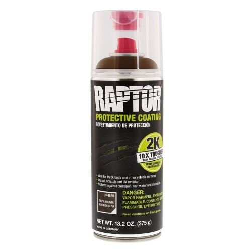 RAPTOR 4888 Sepia Brown 2K Bedliner Aerosol, 13.2 oz Aerosol - VirtuColor Supply