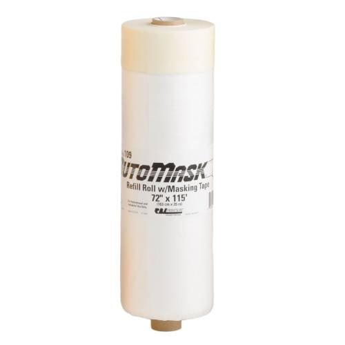 RBL AutoMask 109 72" x 115' Masking Film + Tape Refill Roll - VirtuColor Supply