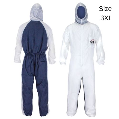 SAS® 6940 3XL Moonsuit Coveralls, Paint Suit with Hood, White - VirtuColor Supply