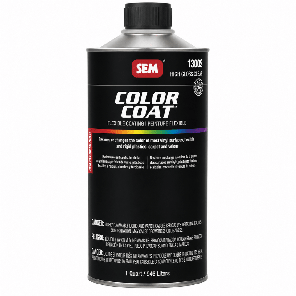 SEM 13006 Color Coat High Gloss Clear, 1 Quart | Auto Interior Paint - VirtuColor Supply