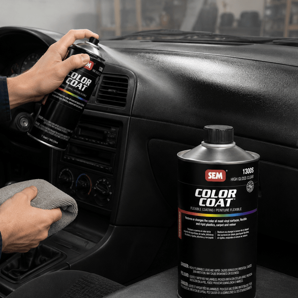 SEM 13021 Color Coat Low Luster Clear, 1 Gallon | Auto Interior Paint