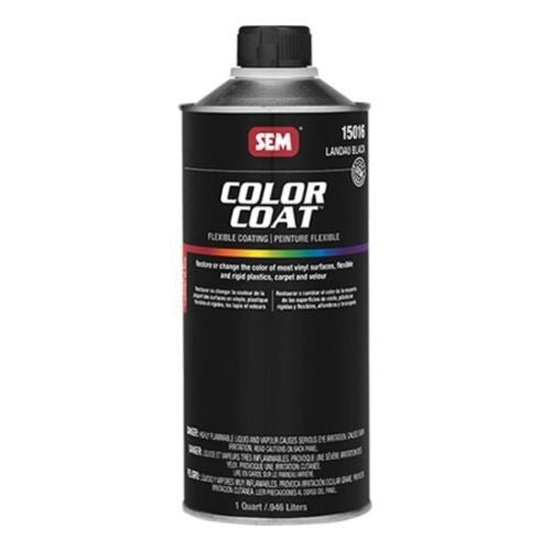 SEM 15016 Color Coat Landau Black, 1 Quart | Auto Interior Paint