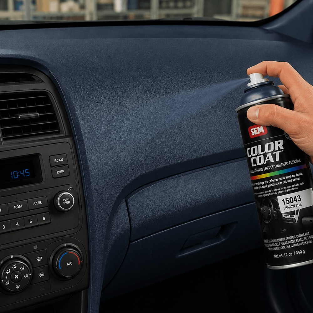 SEM 15043 Color Coat Shadow Blue, 16 oz | Aerosol | Auto Interior Paint