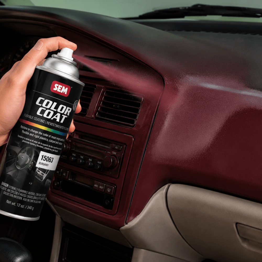 SEM 15063 Color Coat Burgundy, 16 oz | Aerosol | Auto Interior Paint