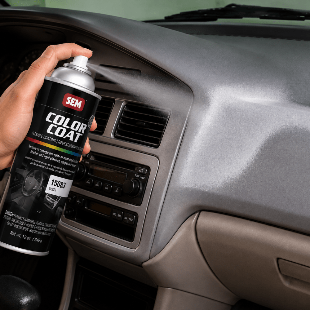 SEM 15083 Color Coat Silver, 16 oz | Aerosol | Auto Interior Paint