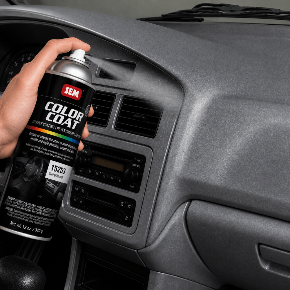 SEM 15253 Color Coat Titanium Metallic, 16 oz | Aerosol | Auto Interior Paint