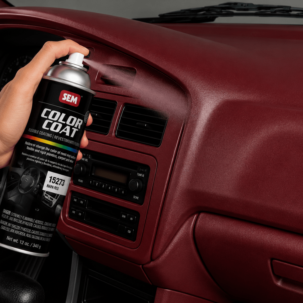 SEM 15273 Color Coat Napa Red, 16 oz | Aerosol | Auto Interior Paint