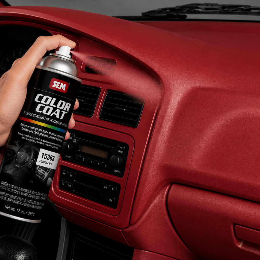 SEM 15363 Color Coat Portola Red, 16 oz | Aerosol | Auto Interior Paint