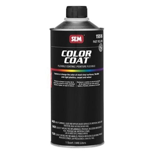 SEM 15516 Color Coat Fast Yellow, 1 Quart | Auto Interior Paint