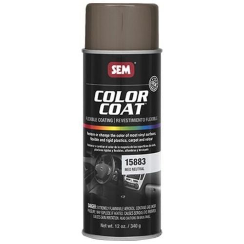 SEM 15883 Color Coat Med Neutral, 16 oz | Aerosol | Auto Interior Paint