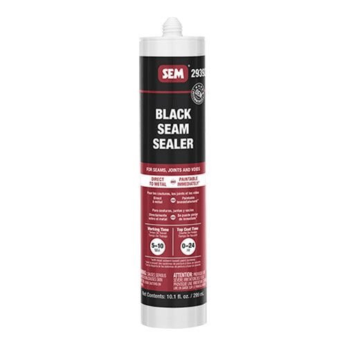 SEM 29392 1K Black Seam Sealer, 10.1 oz Tube - VirtuColor Supply