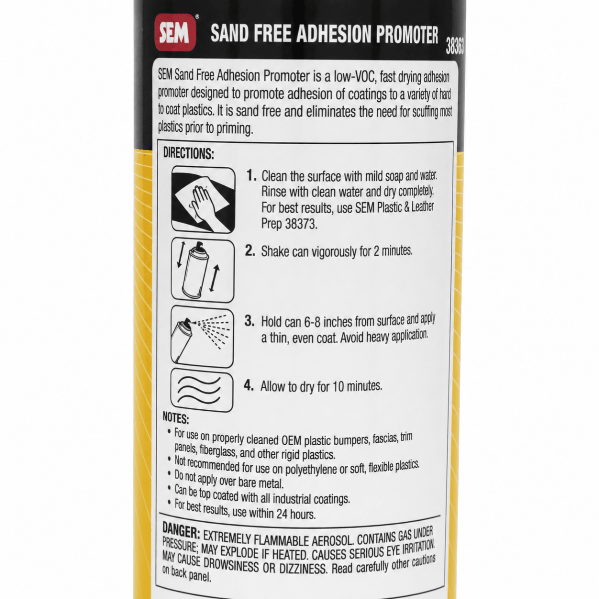 SEM 38363 Sand Free Adhesion Promoter, 16 oz Aerosol