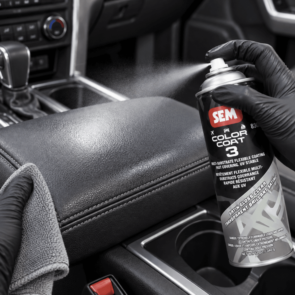SEM 83013 Color Coat 3 Satin Gloss Clear, 16 oz | Aerosol | Auto Interior Paint