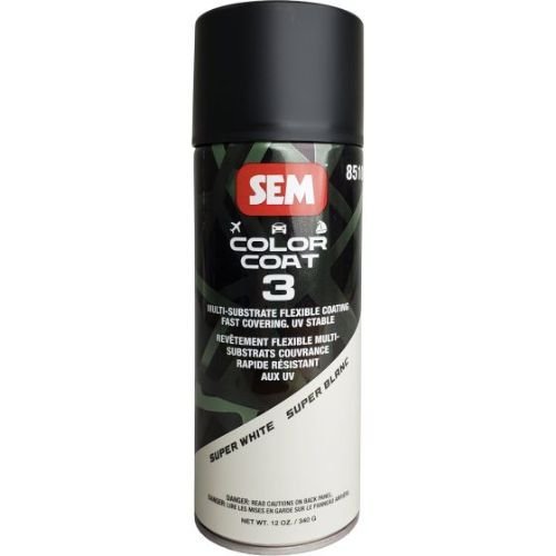 SEM 85103 Color Coat 3 Super White, 16 oz | Aerosol | Auto Interior Paint