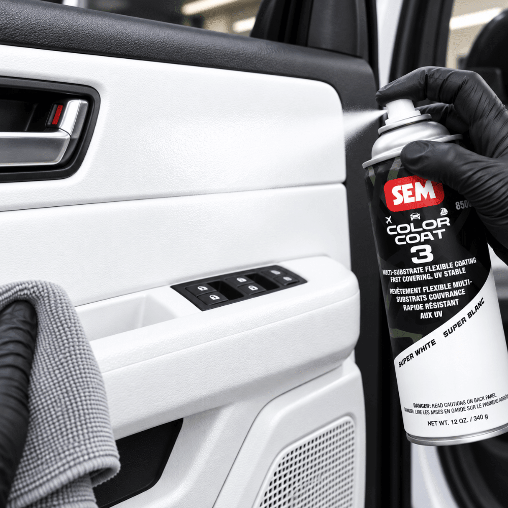 SEM 85103 Color Coat 3 Super White, 16 oz | Aerosol | Auto Interior Paint