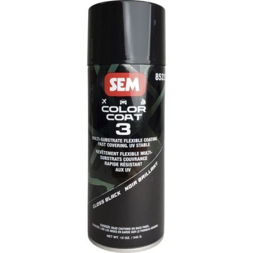 SEM 85233 Color Coat 3 Gloss Black, 16 oz | Aerosol | Auto Interior Paint