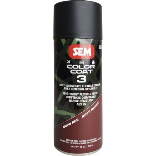 SEM 85273 Color Coat 3 Napa Red, 16 oz | Aerosol | Auto Interior Paint