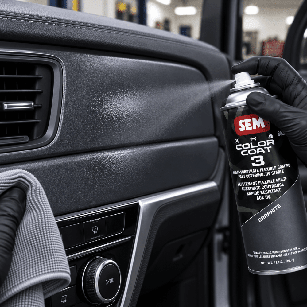 SEM 85303 Color Coat 3 Graphite, 16 oz | Aerosol | Auto Interior Paint