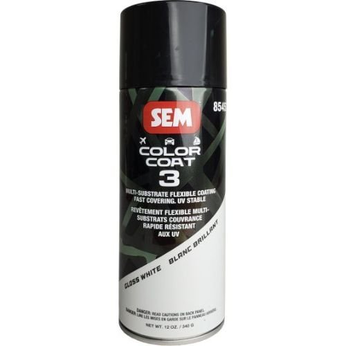 SEM 85453 Color Coat 3 Gloss White, 16 oz | Aerosol | Auto Interior Paint