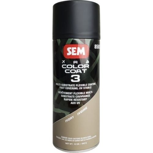 SEM 85853 Color Coat 3 Ivory, 16 oz | Aerosol | Auto Interior Paint