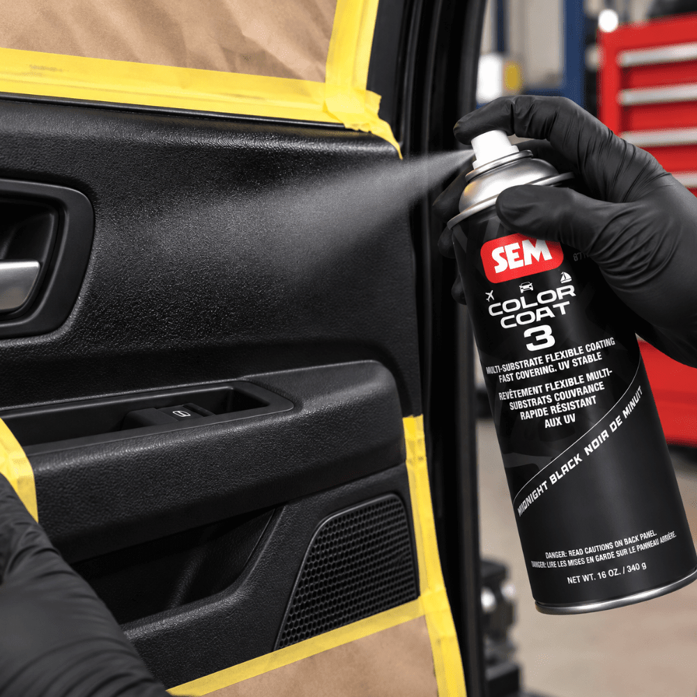 SEM 87013 Color Coat 3 Midnight Black, 16 oz | Aerosol | Auto Interior Paint