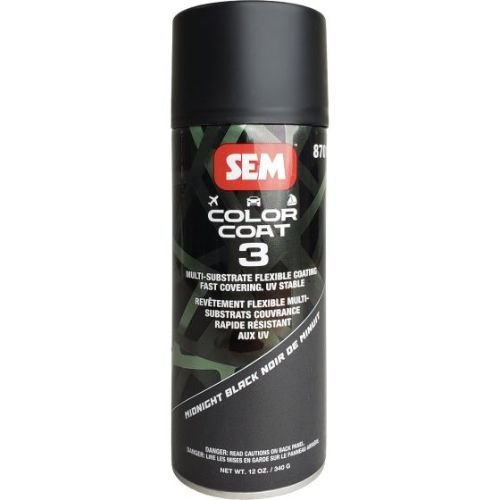 SEM 87013 Color Coat 3 Midnight Black, 16 oz | Aerosol | Auto Interior Paint