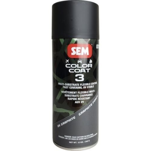 SEM 87083 Color Coat 3 DK Graphite, 16 oz | Aerosol | Auto Interior Paint