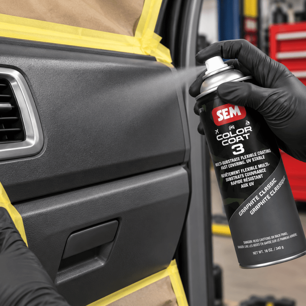 SEM 87113 Color Coat 3 Graphite Classic, 16 oz | Aerosol | Auto Interior Paint