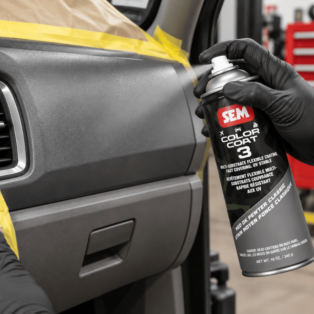 SEM 87163 Color Coat 3 Med Dk Pewter, 16 oz | Aerosol | Auto Interior Paint