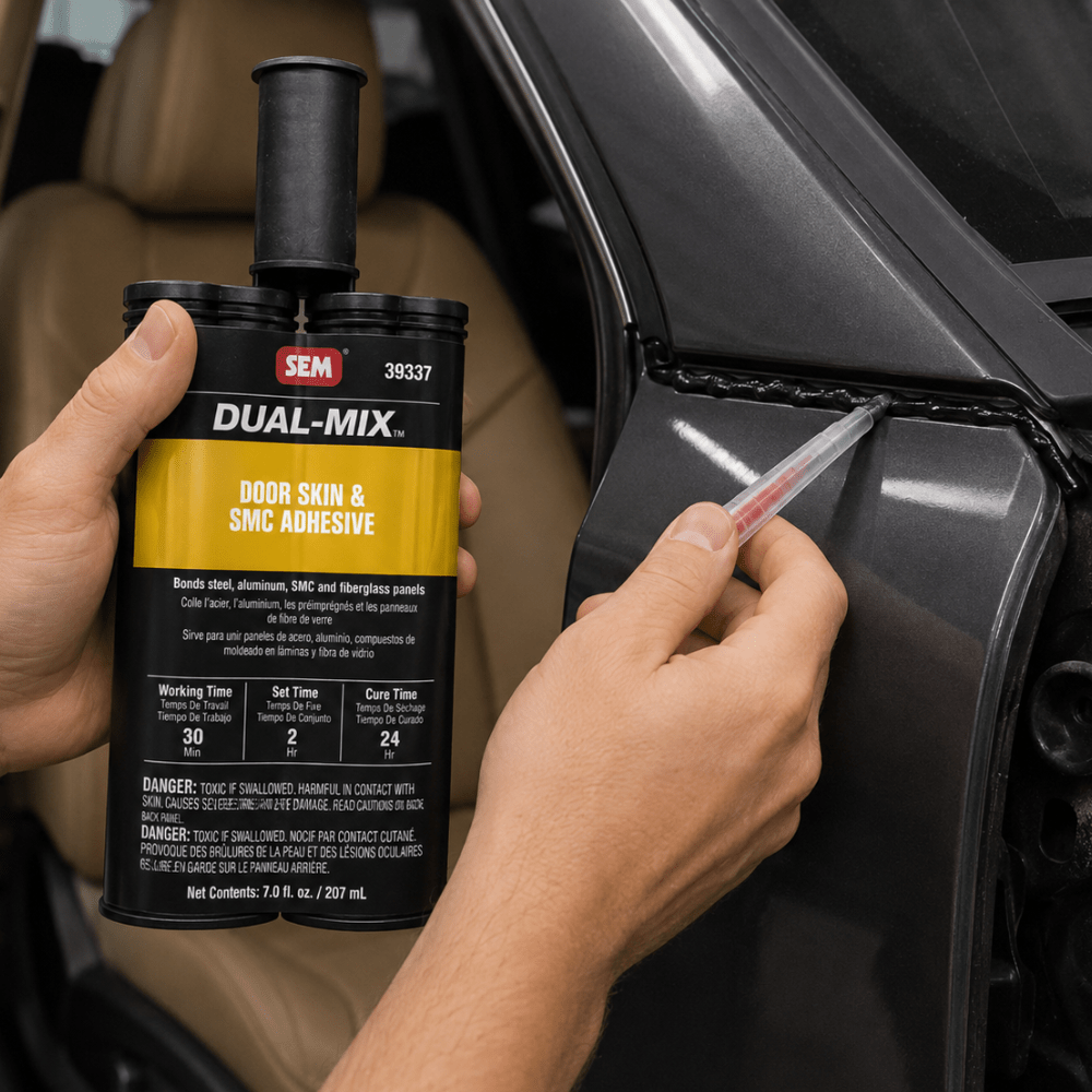 SEM Dual-Mix 39337 2-Component Black Panel Adhesive, 7 oz