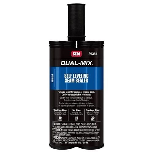 SEM® Dual - Mix™ 39387 Self Leveling Gray Seam Sealer, 7 oz - VirtuColor Supply