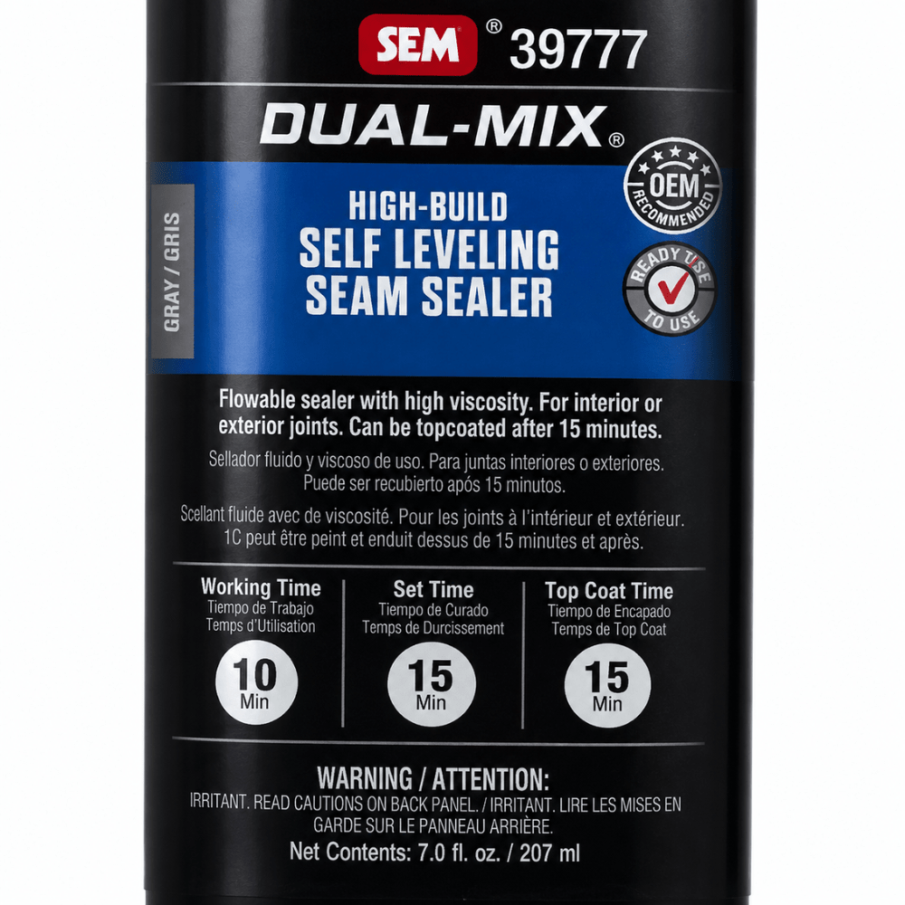 SEM Dual-Mix 39777 High Build Gray Seam Sealer, 7 oz