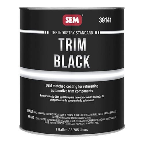 SEM® Trim Black 39141 Trim Paint, 1 gal - VirtuColor Supply