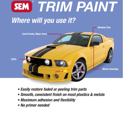 SEM® Trim Black 39141 Trim Paint, 1 gal - VirtuColor Supply