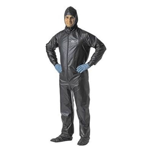 Shoot Suit 4XL Black Reusable Paint Suit with Hood - VirtuColor Supply