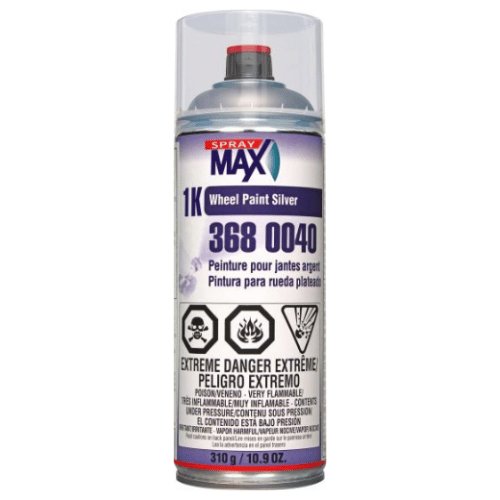 SprayMax 3680040 Silver Quick Dry Wheel Paint, 10.9 oz - VirtuColor Supply