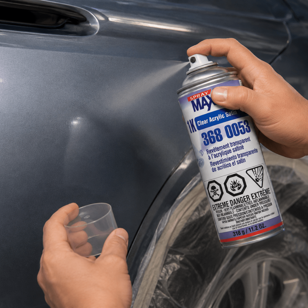 SprayMax® 3680053 1K Acrylic Satin Clear Coat, 11.2 oz