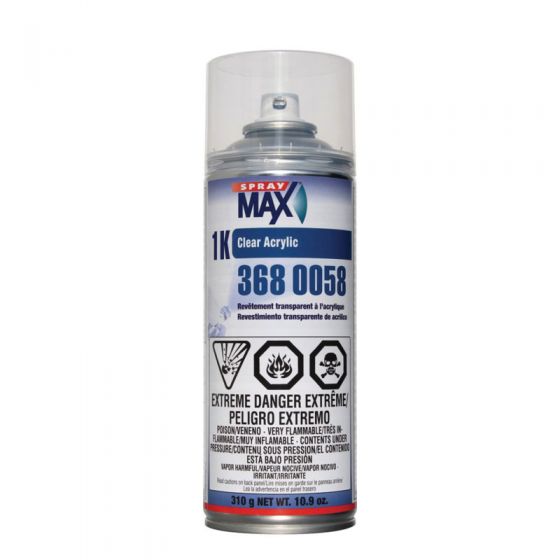 SprayMax® 3680058 1K Acrylic Clear Coat, 10.6 oz - VirtuColor Supply