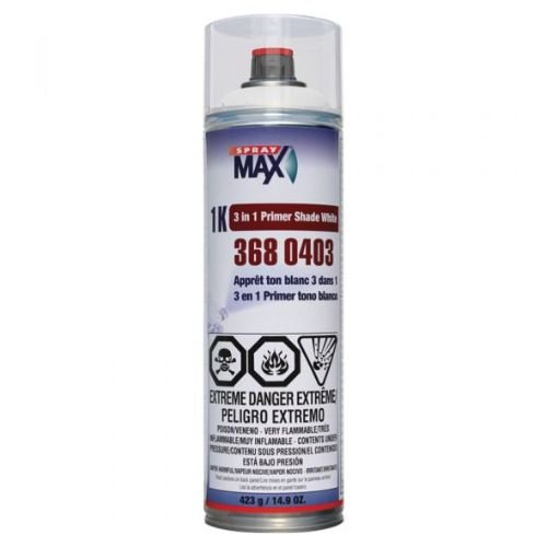 SprayMax 3680403 White 3 in 1 Shade Primer, 14.9 oz Aerosol - VirtuColor Supply