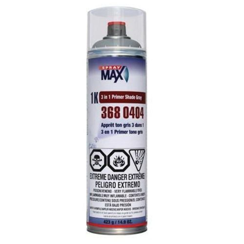 SprayMax 3680404 Gray 3 in 1 Shade Primer, 14.9 oz Aerosol - VirtuColor Supply