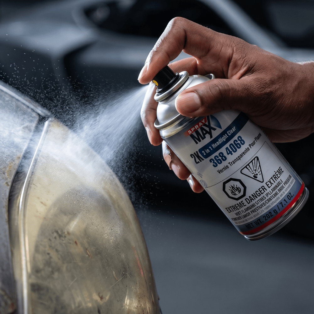 SprayMax 3684068 2K headlight clear coat for restoration, 7.1 oz