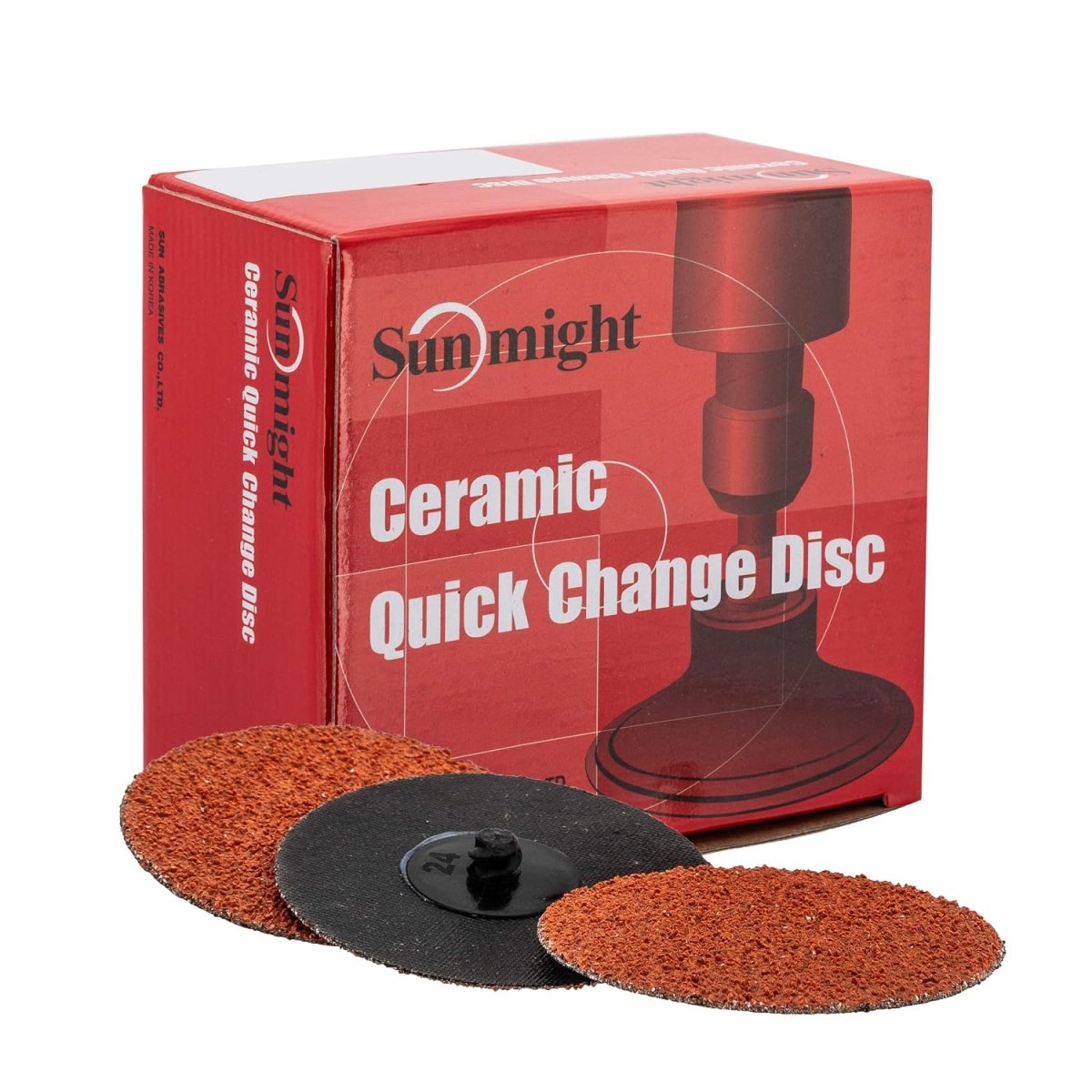 Sunmight 3" Ceramic Quick Change Disc, 25pk